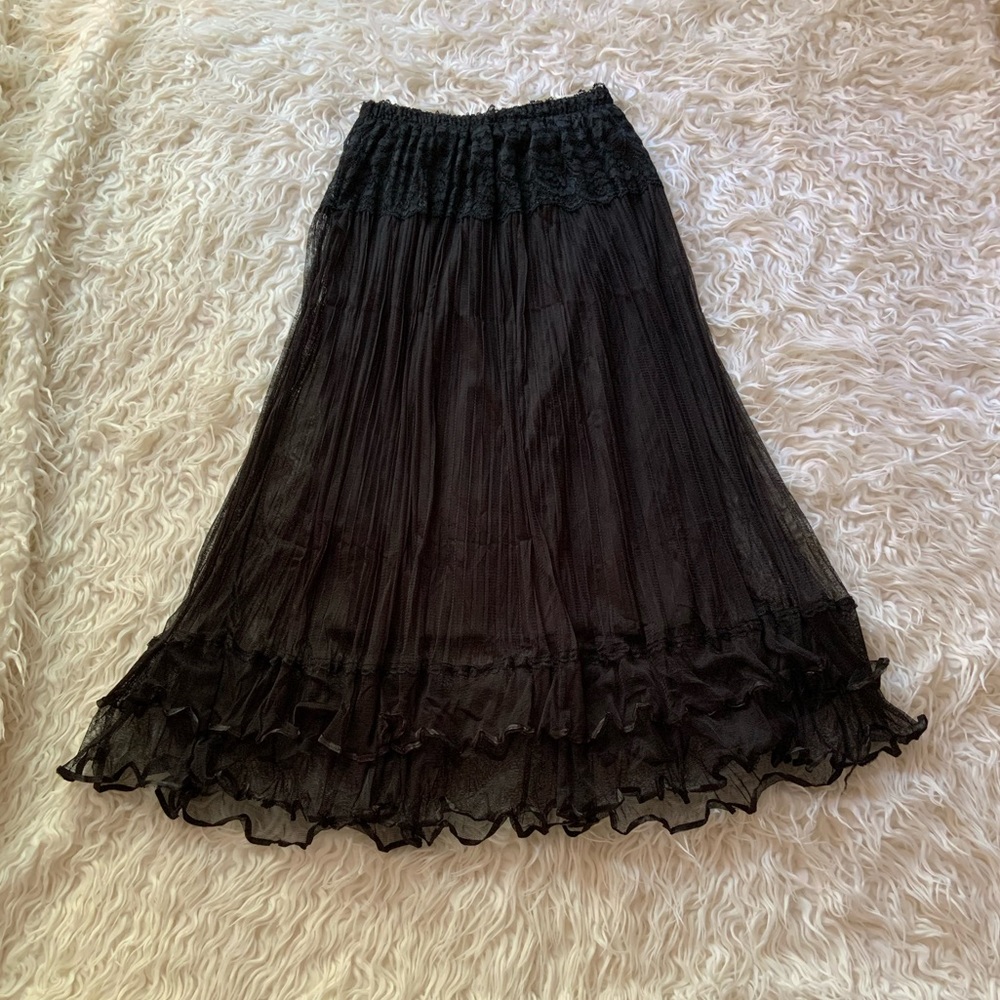 Black lace skirt